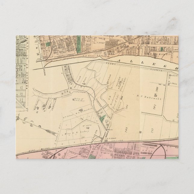 Carte Postale Allegheny quartier 9 Sharpsburg (Devant)