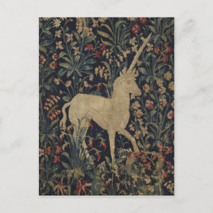 Carte Postale Allegorical "Millefleurs" Tapestry with Animals