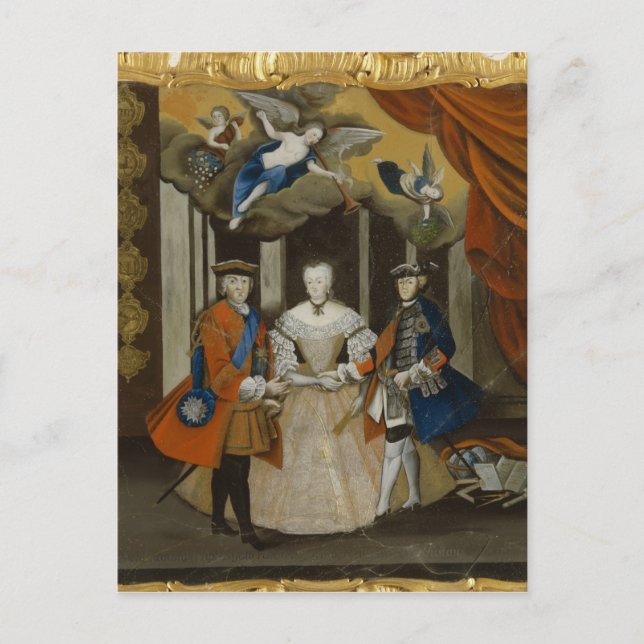 Carte Postale Allégorie de la paix de Dresde, 1745 (Devant)