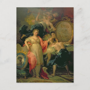 Carte Postale Allégorie de la ville de Madrid, 1810