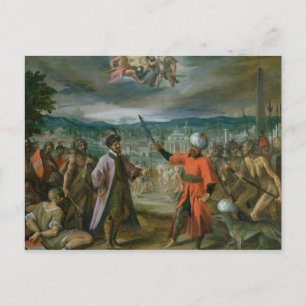 Carte Postale Allégorie des guerres turques