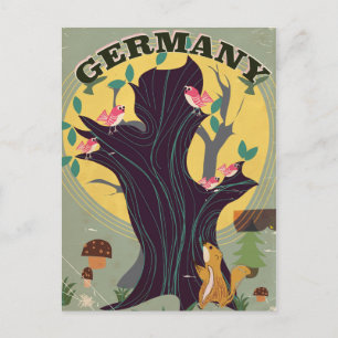 Carte Postale Allemagne Caricature vintage paysage poster de voy