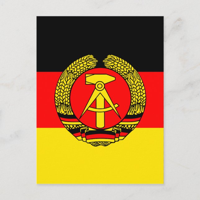 Carte Postale Allemagne de l'Est Drapeau de haute qualité (Devant)