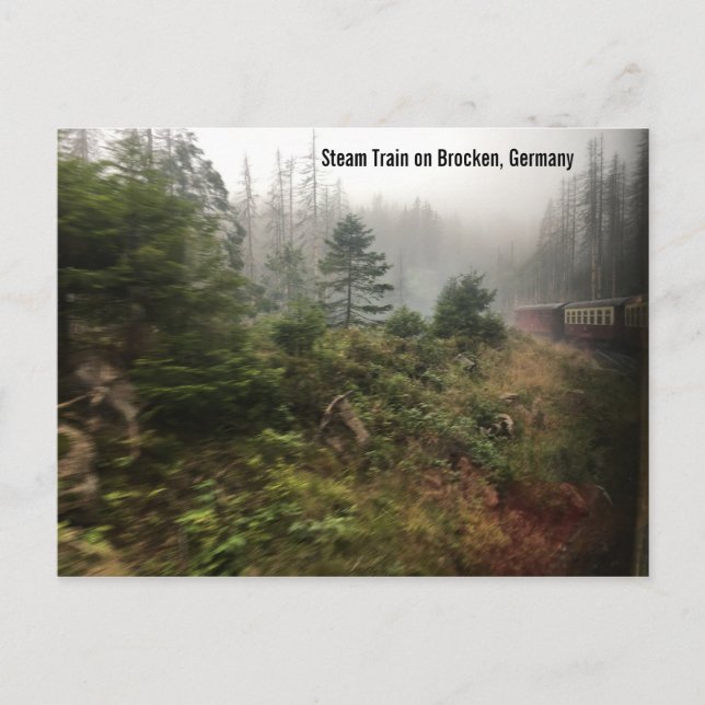 Carte postale Allemagne du train à vapeur (Devant)