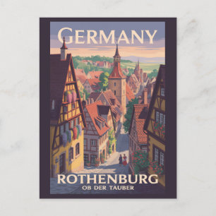 Carte Postale Allemagne Rothenburg ob der Tauber Illustration Ar