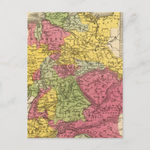 Carte Postale Allemagne, Suisse et Italie du Nord