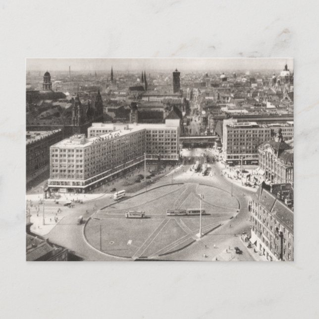 Carte Postale Allemagne vintage, Berlin Alexanderplatz (Devant)