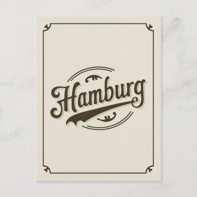 Carte Postale Allemagne vintage de Hambourg (Devant)