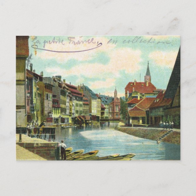 Carte Postale Allemagne vintage, Strassburg, Little France (Devant)
