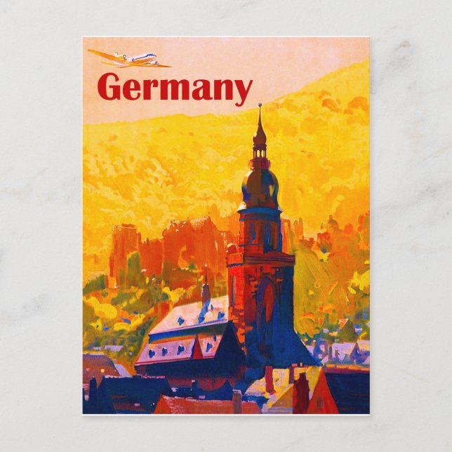 Carte Postale Allemagne, voyage rétro (Devant)