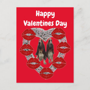 Carte Postale Allemand Joyeux Valentines Jour Avec