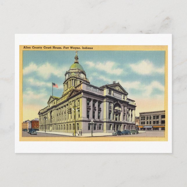 Carte Postale Allen County Court House à Fort Wayne, Indiana, (Devant)
