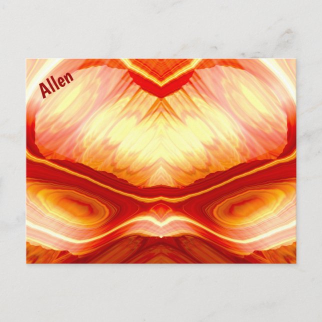 Carte Postale ALLEN ~ Motif de conception fractale 3D ~ (Devant)