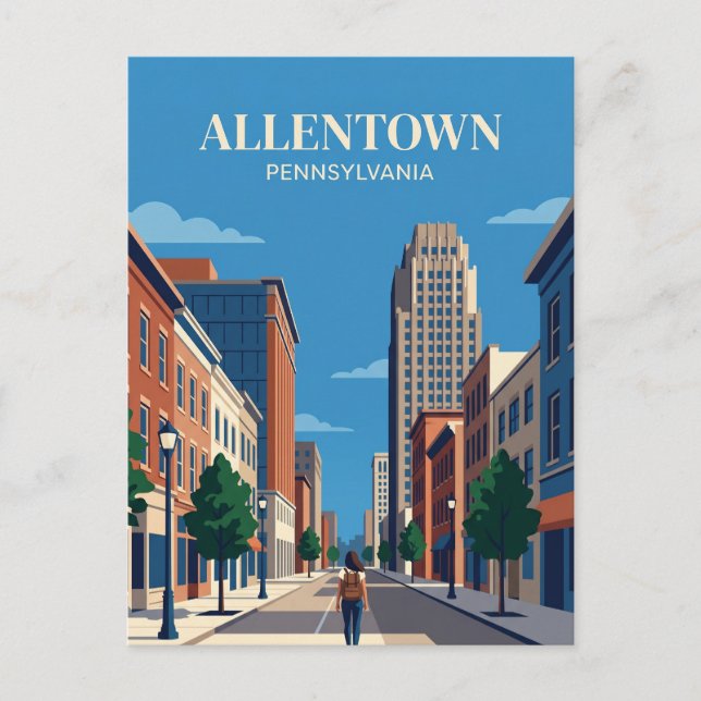 Carte Postale Allentown, Pennsylvanie, États-Unis (Devant)