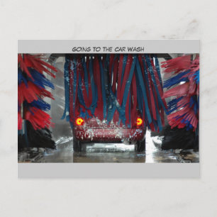Carte Postale Aller À La Lave De La Voiture