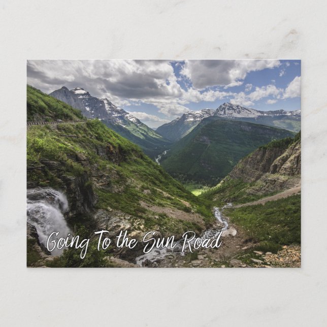 Carte Postale Aller au parc national des glaciers Sun Road (Devant)