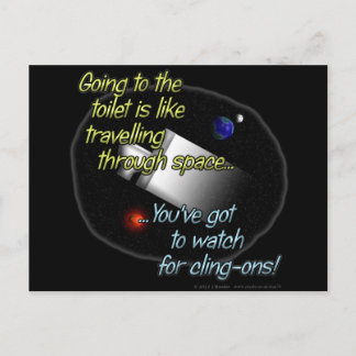 Carte Postale Aller aux toilettes, c'est comme traverser...