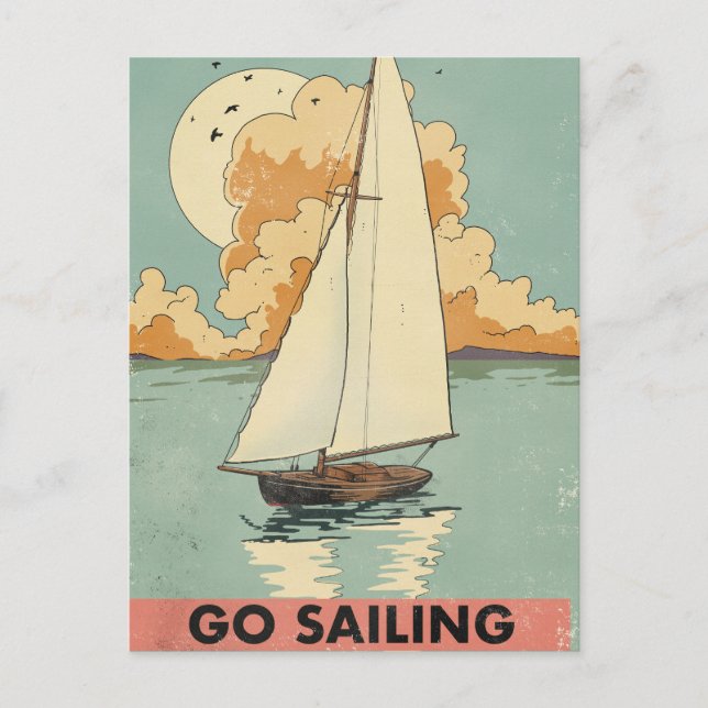 Carte Postale Aller faire de la voile (Devant)