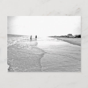 Carte Postale Aller Pêcher Photo En Noir & Blanc