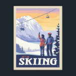Carte Postale Aller skier Vintage Imprimer<br><div class="desc">Capturez l’excitation des pistes grâce à l’affiche "Let’s Go Skiing" de Anderson Design Group. Doté de skieurs face à un coucher de soleil de montagne coloré, ce design rétro apporte chaleur et aventure à votre espace. Idéal pour la décoration des gîtes de ski, des maisons de vacances ou des espaces...</div>