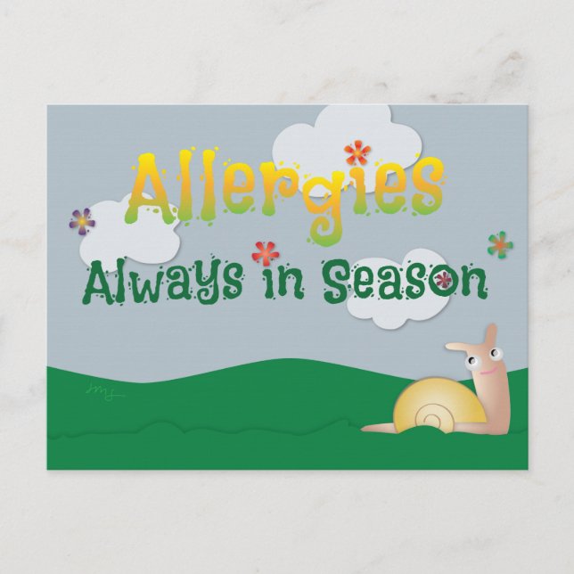 Carte Postale Allergies - Toujours en saison (Devant)