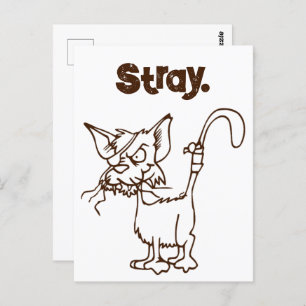 Carte Postale Alley Chat Tough Kitty Cool Drôle Tom Cartoon