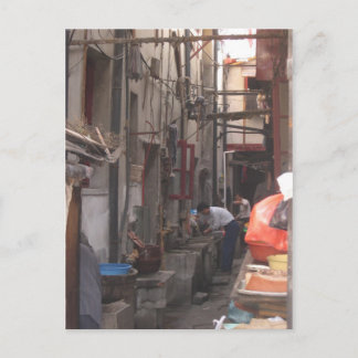 Carte Postale Alley in Shanghai Postcard