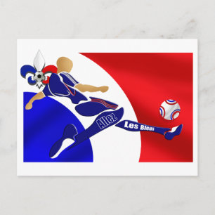 Carte Postale Allez Les Bleus French Football