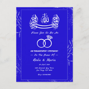 Carte Postale Alliance royale bleue islamique engagement musulma