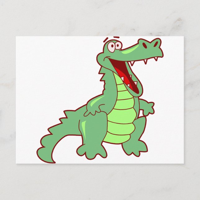 Carte Postale Alligator de dessin (Devant)