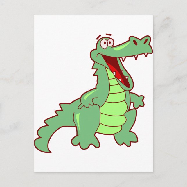 Carte Postale Alligator de dessin (Devant)