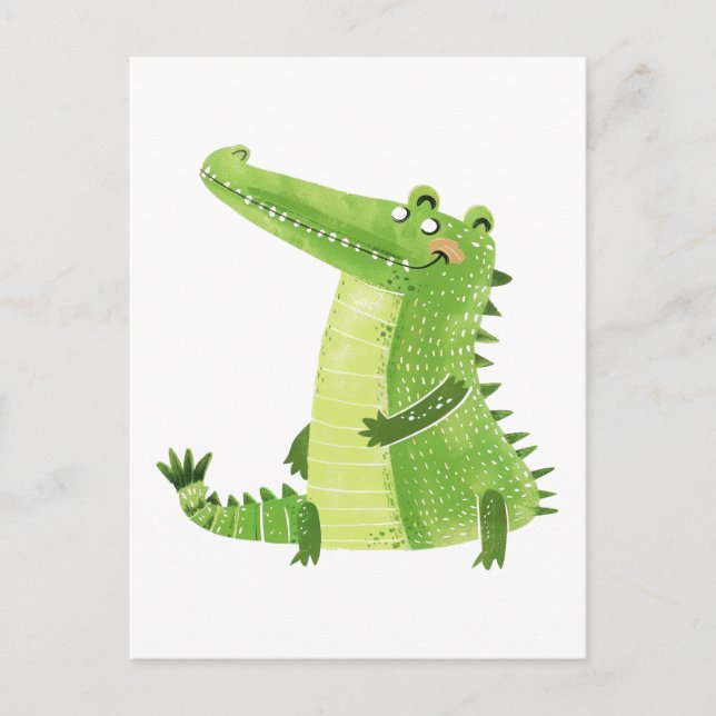 Carte Postale Alligator mignon (Devant)
