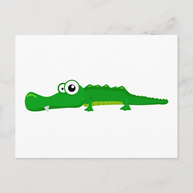 Carte Postale Alligator mignon (Devant)