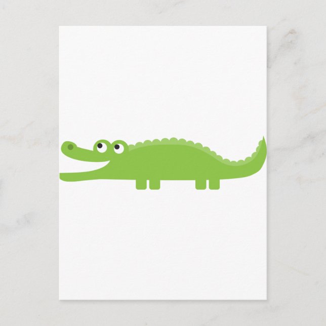 Carte Postale Alligator vert (Devant)