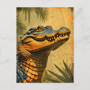 Carte Postale Alligator vintage