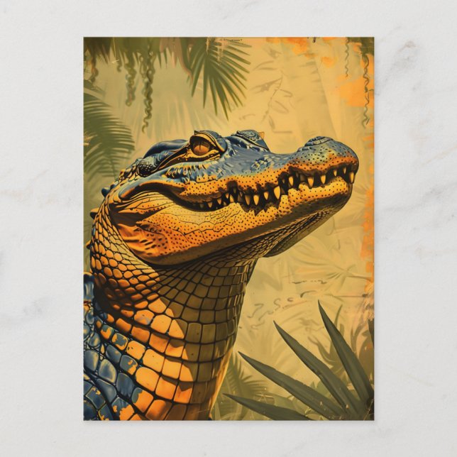 Carte Postale Alligator vintage (Devant)