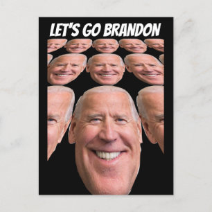 CARTE POSTALE ALLONS BRANDON JOE BIDEN FUNNY POSTCARDS