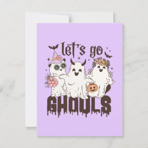 Carte Postale Allons Gouls Halloween