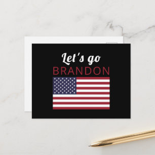 Carte Postale Allons-y Brandon, Drapeau américain