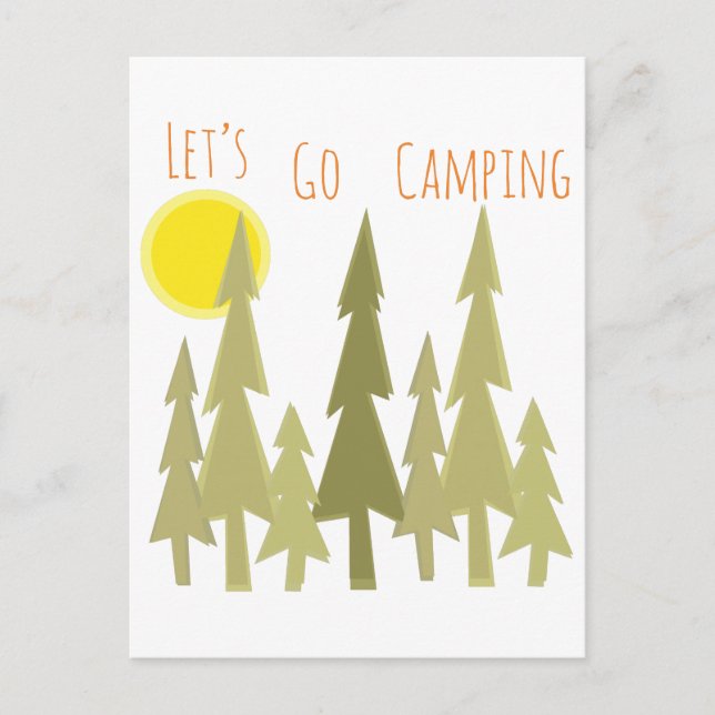 Carte Postale Allons-y Camping (Devant)