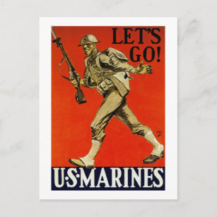 Carte Postale Allons-y ! ~ US Marines