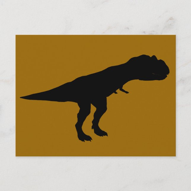 Carte Postale Allosaurus Dino Dinosaur Silhouette (Devant)
