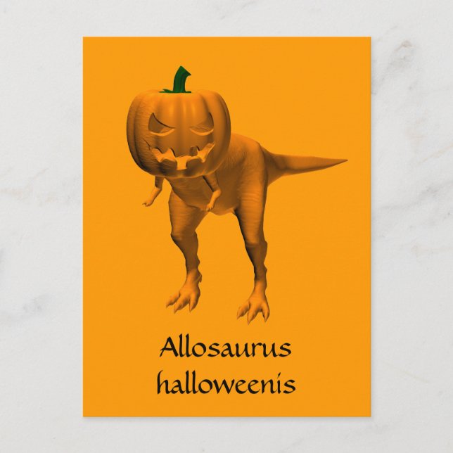 Carte Postale Allosaurus halloweenis (Devant)