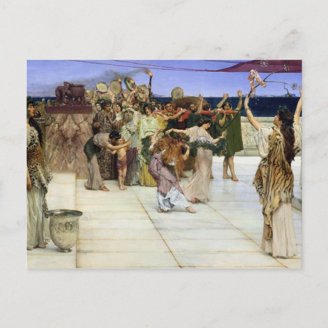 Carte Postale Alma-Tadema |Une dédicace à Bacchus (Devant)