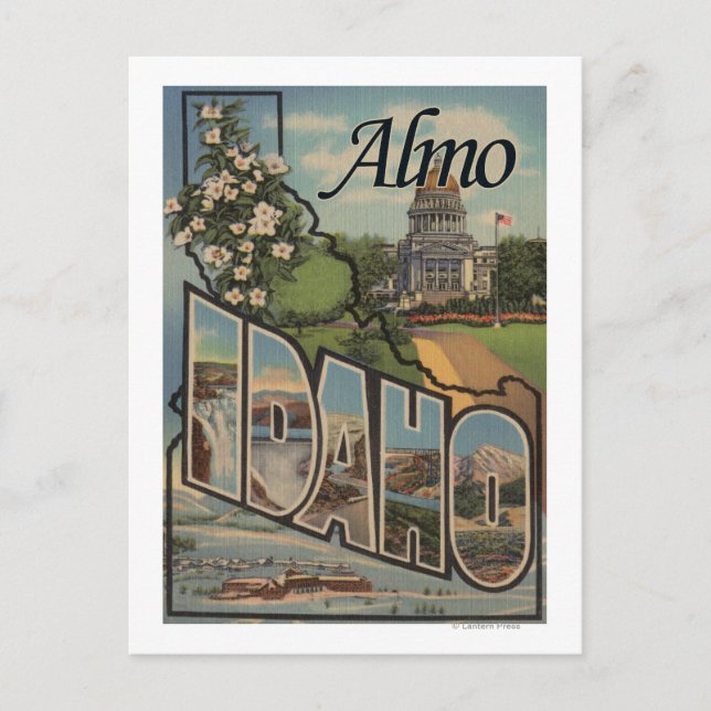 Carte Postale Almo, IdahoGrandes lettres ScènesAlmo, ID (Devant)