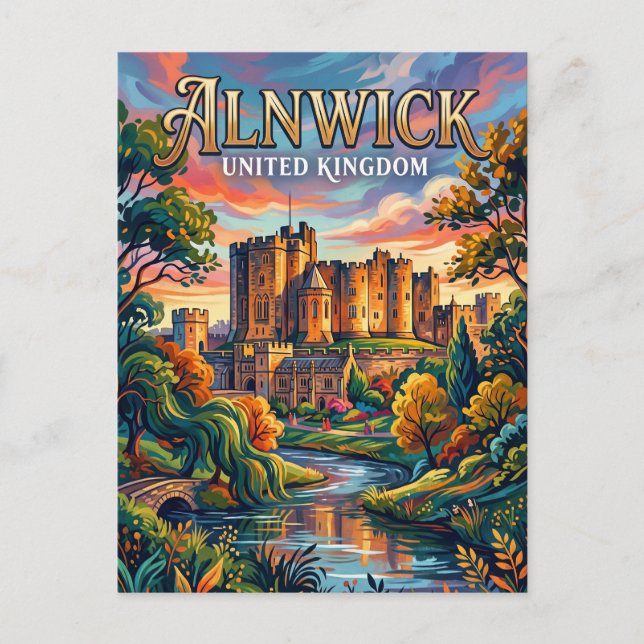 Carte Postale Alnwick Royaume-Uni (Devant)