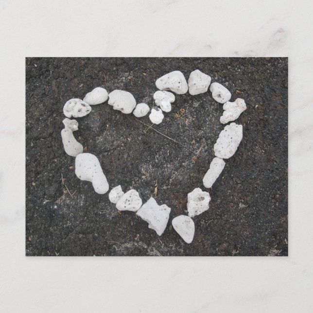 Carte Postale Aloha * Amour * Coeur de Corail - Personnalisable! (Devant)