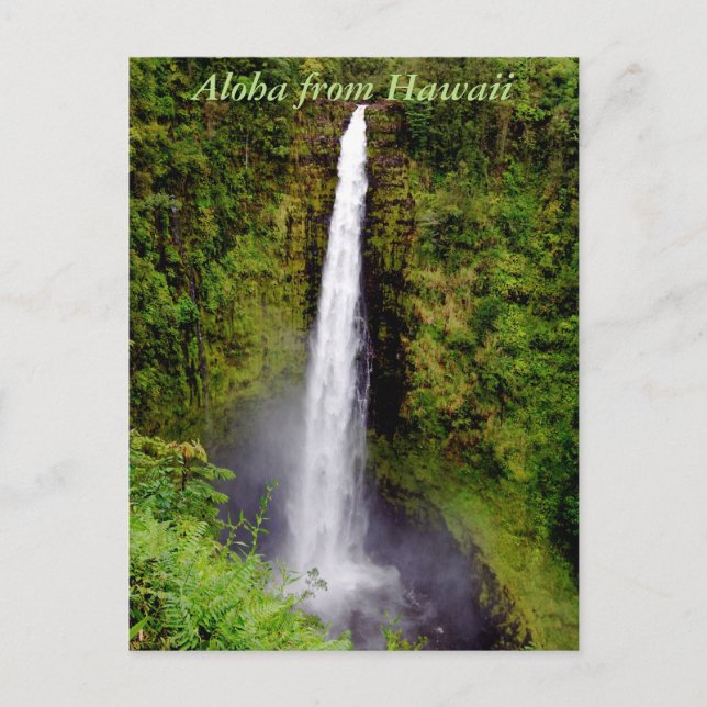 Carte Postale Aloha cascade d'Hawaï (Devant)
