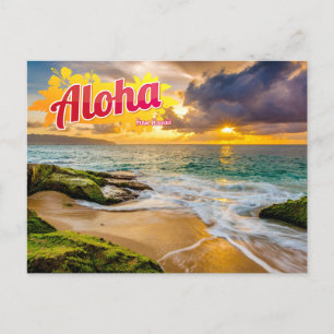 Carte Postale Aloha de Hawaii Postcard