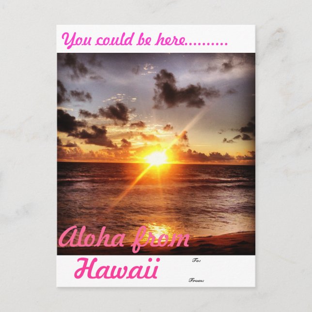 Carte Postale Aloha d'Hawaii (Devant)